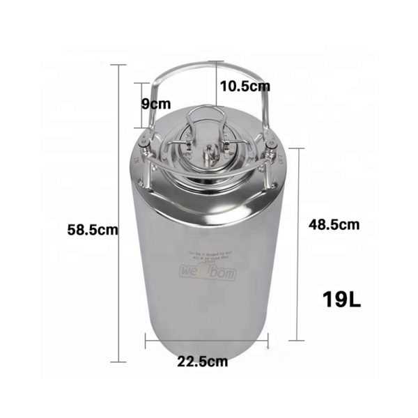 KYVETA 19L S POISTNÝM VENTILOM - nerezové rúčky