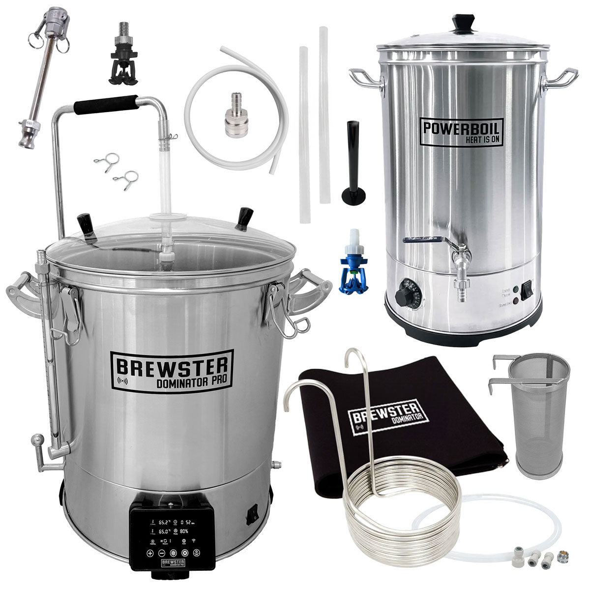 Brewster Dominator Pro 40, varný systém 8, PREMIUM - DigiBoil 35l, chladič, HopSpider, Jacket, hadica, spojky
